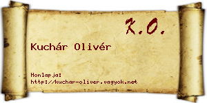 Kuchár Olivér névjegykártya